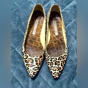 Manolo Blahnik 39.5 leopard print flats (US size 9)